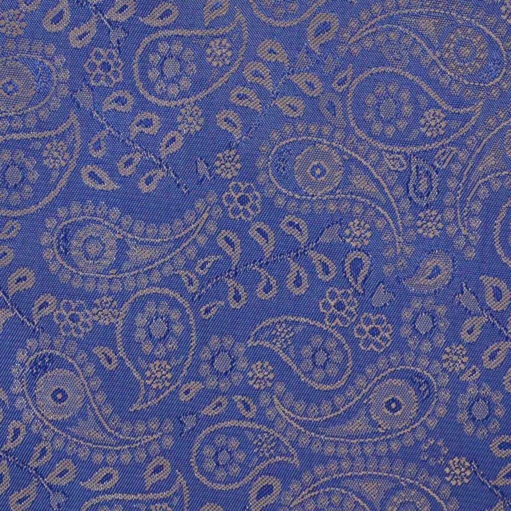 Preview: Futterstoff Paisley Viskosemix blaulila gold
